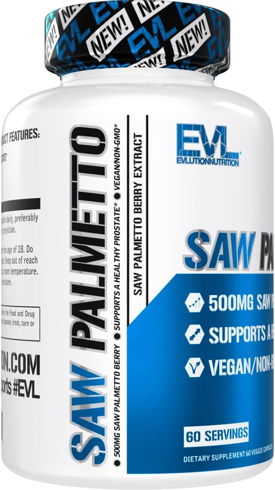 Saw Palmetto for Men 500mg - Prostate Supplement for Size, Function, and Bladder Control - DHT Blocker for Hair Growth