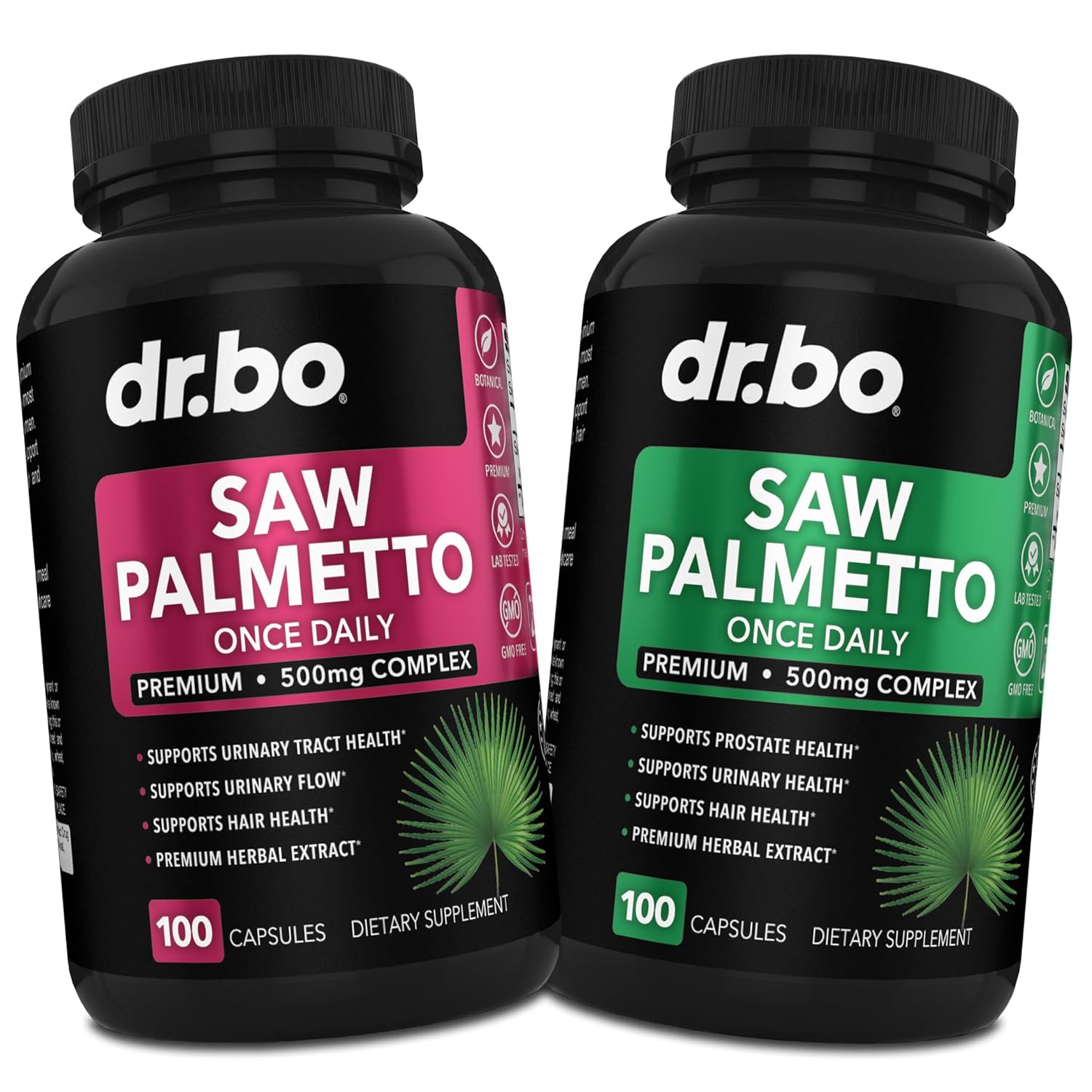 Saw Palmetto Hair Loss Supplement for Men and Women - DHT Blocker for Hair Growth and Prostate Health - Bladder Support Capsules
