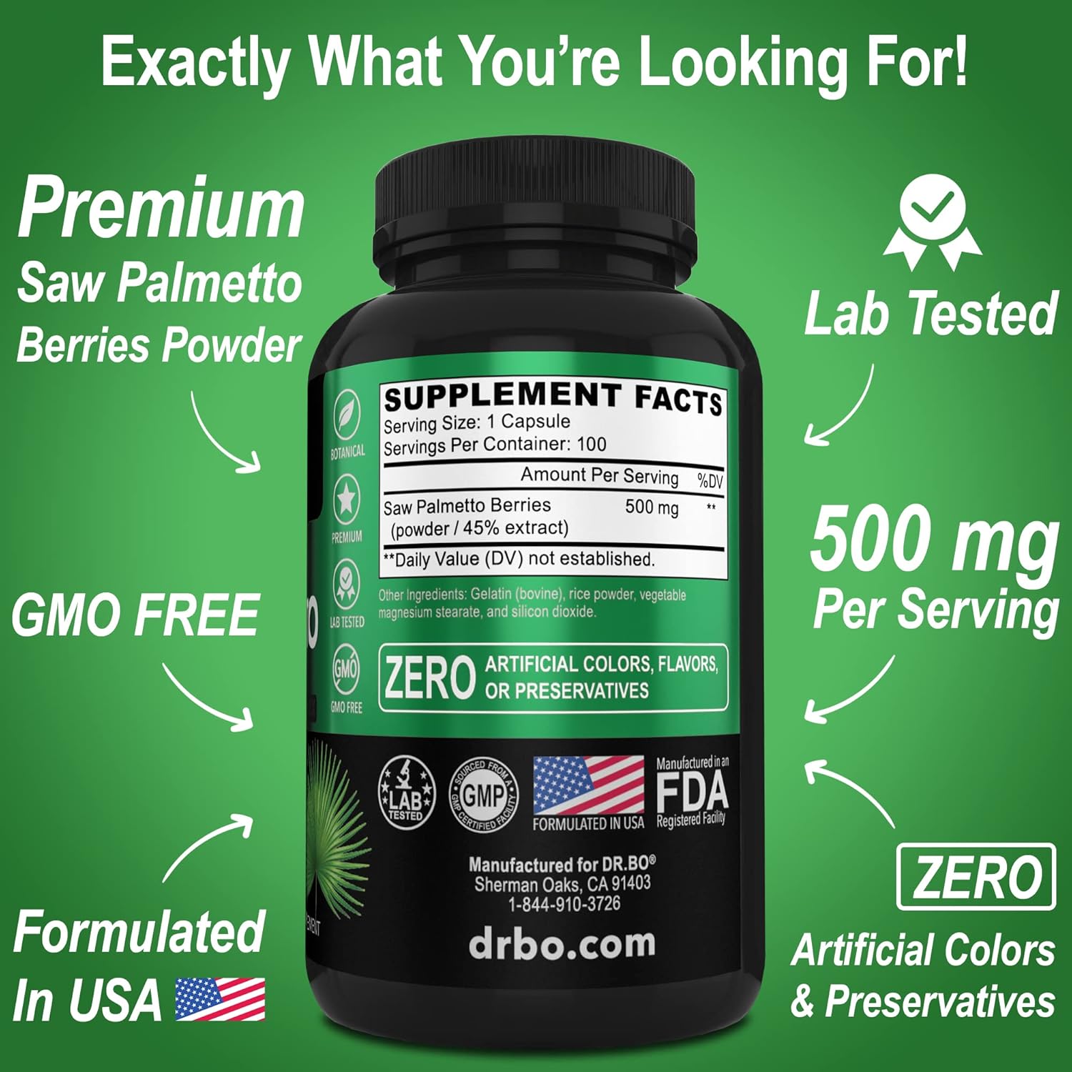 Saw Palmetto Hair Loss Supplement for Men and Women - DHT Blocker for Hair Growth and Prostate Health - Bladder Support Capsules