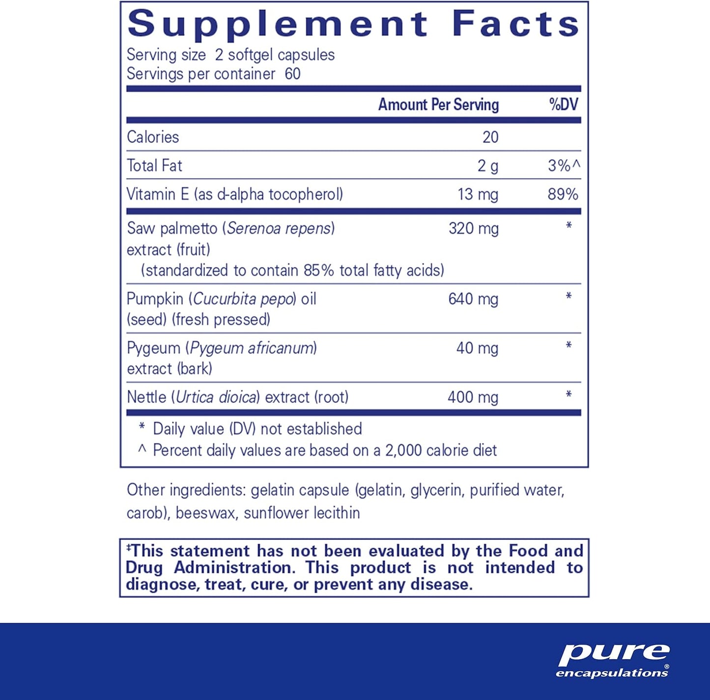 Saw Palmetto Plus with Nettle Root Extract Softgel Capsules - 120 Count | Urinary Function Support