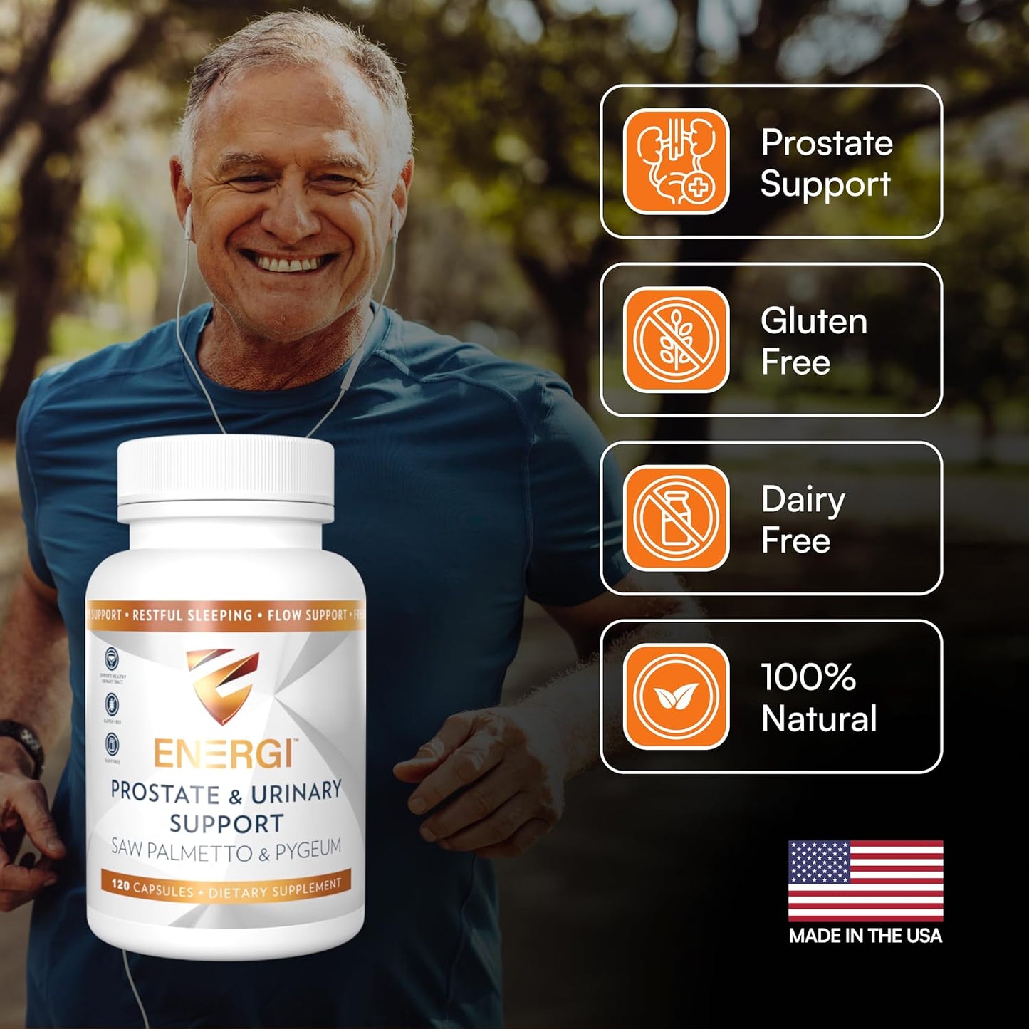 Saw Palmetto Prostate Support Supplement for Men & Women - 120 Capsules with Pygeum, Pumpkin Seed - Prostate Health Support