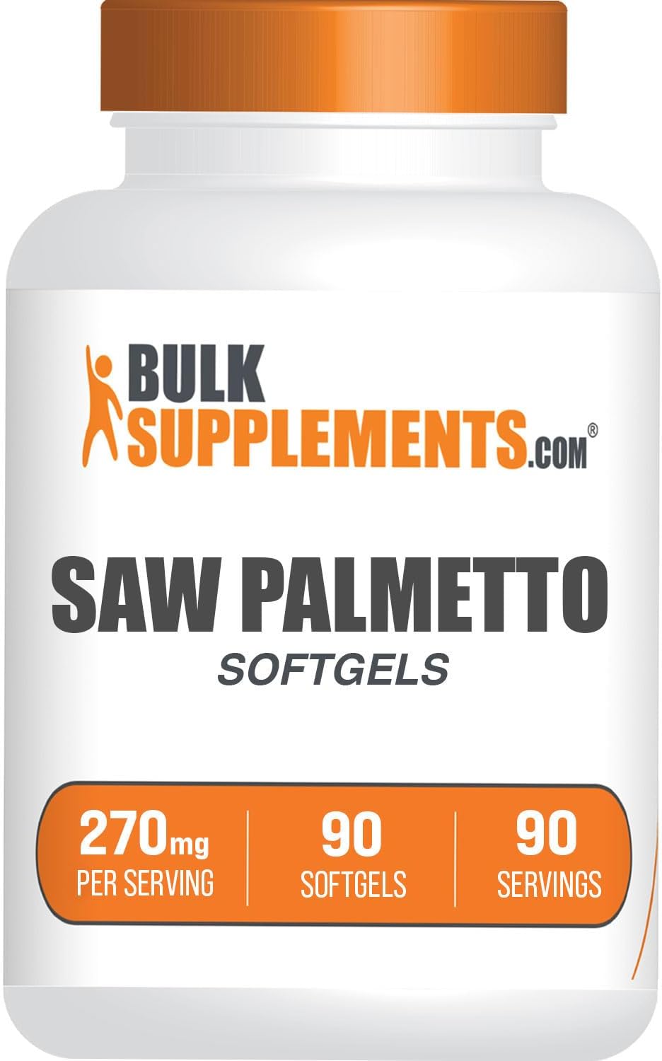 Saw Palmetto Softgels 270mg - Herbal Supplement, Gluten Free - 90 Count