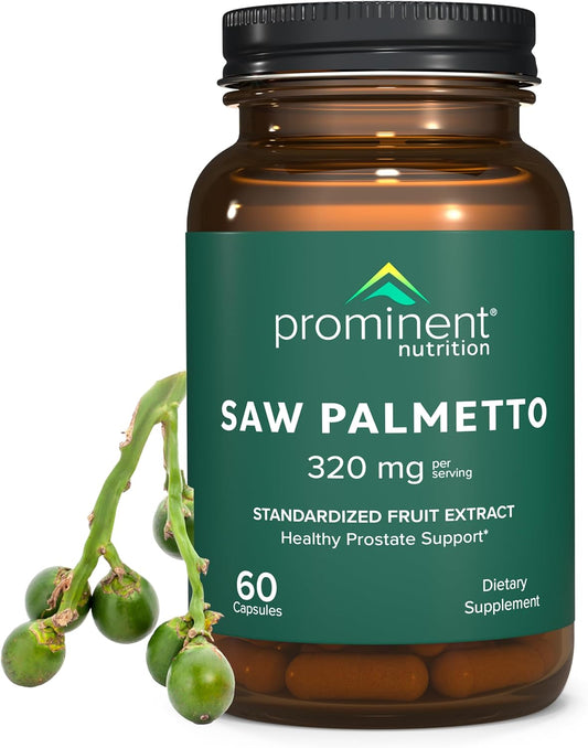 Saw Palmetto Supplement for Men's Prostate Health - Prominent Nutrition, 160mg, 30 Day Supply