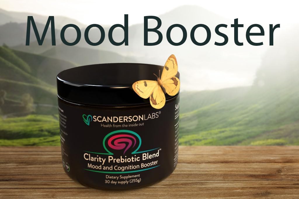 Scanderson Labs Clarity Prebiotic Blend - Gut and Mood Optimization, Vegan, Soy-Free, Gluten-Free, Non-GMO - 30-Day Supply - Easy to Use