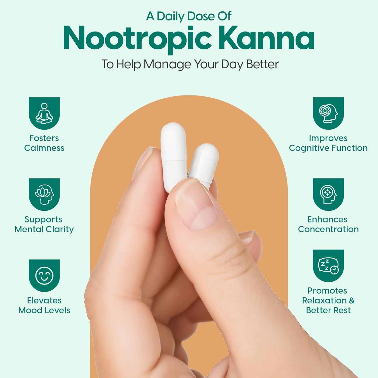 Sceletium Tortuosum Capsules with 3% Kanna Alkaloid for Mood, Energy, and Mental Clarity - 60 Servings for Men & Women