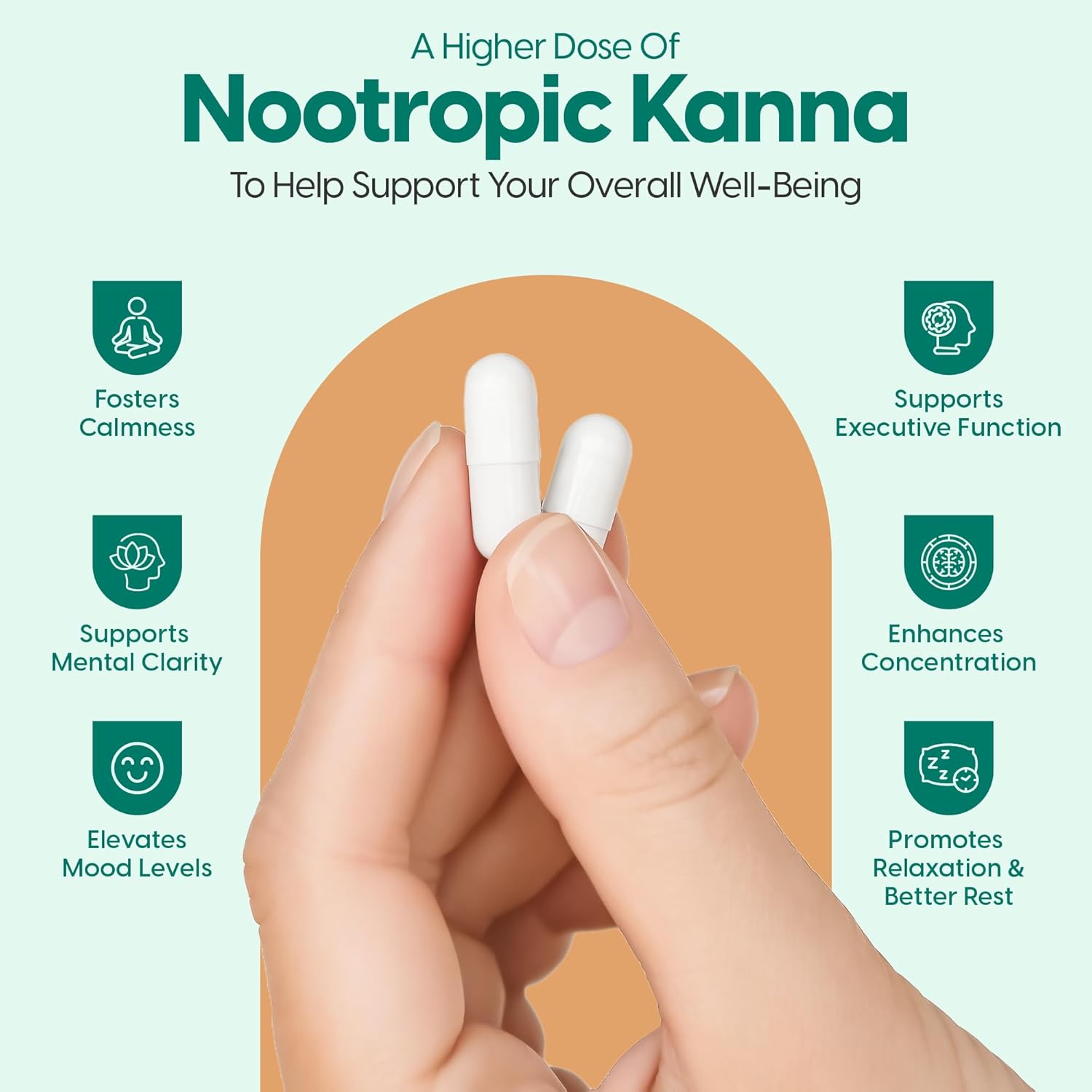 Sceletium Tortuosum Capsules with 5% Kanna Alkaloid for Mood, Energy, Mental Clarity | Daily Supplements for Men & Women (30 Count)