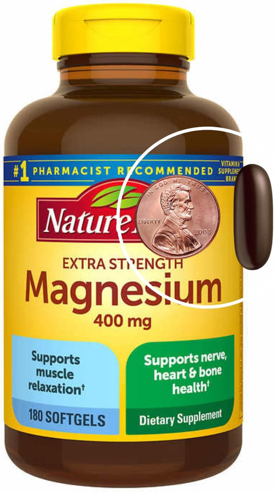 SCHMIDT EMPIRE Extra Strength Magnesium 400 mg Softgels - 180 Count