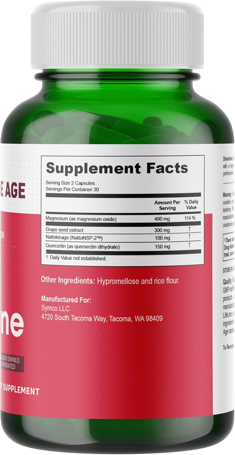 Sea Moss Advanced 1250mg + BP Lifeline Heart Health Support Supplement 1030mg Bundle - Made in USA for Infinite Age Wellness