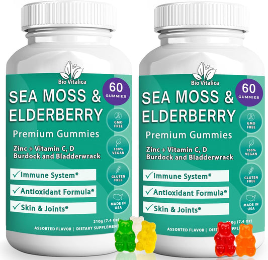Sea Moss and Elderberry Gummies by BIO VITALICA: 2-Pack - Parent Brand