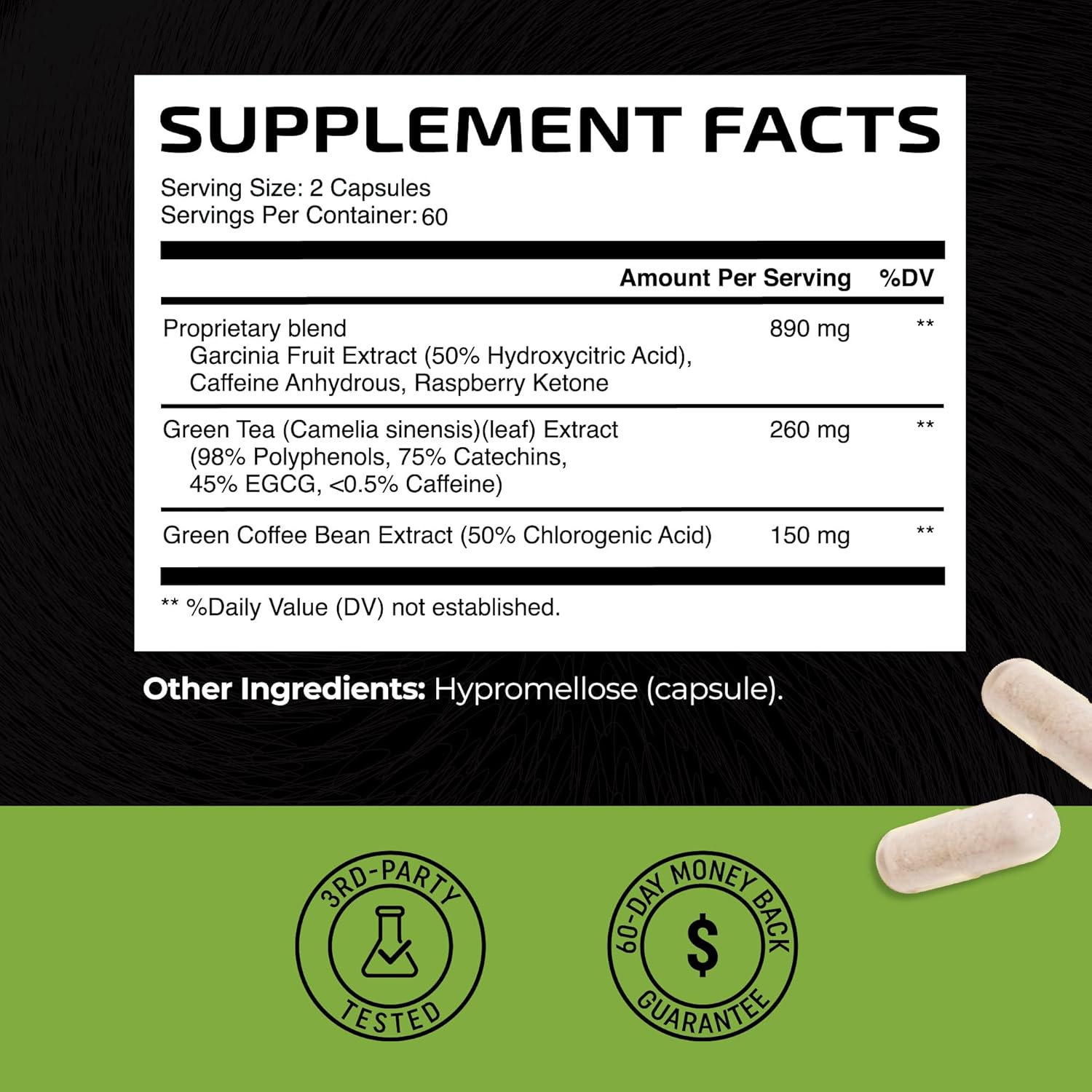Sea Moss and Green Tea Weight Loss Pills with Bladderwrack, Burdock Root, and Green Coffee - Metabolism Booster, Thyroid Support, Appetite Suppressant, Immune Support - 90 & 120 Capsules