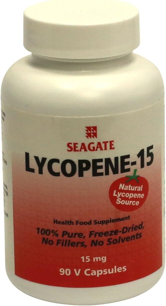 Seagate Lycopene-15 Supplement - 90 Capsules for Heart Health and Antioxidant Support