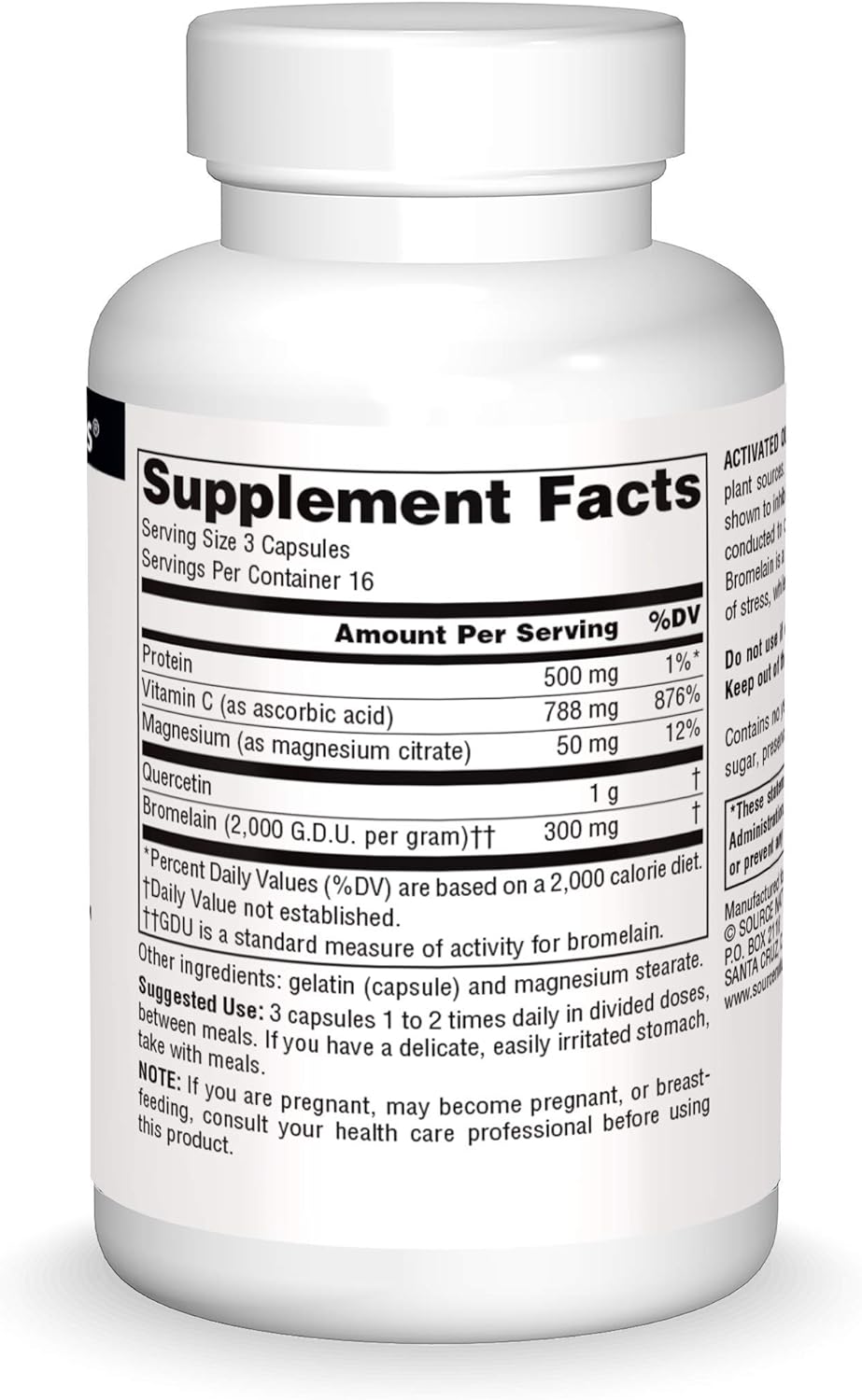 Seasonal and Immune Support with Source Naturals Activated Quercetin - 50 Capsules