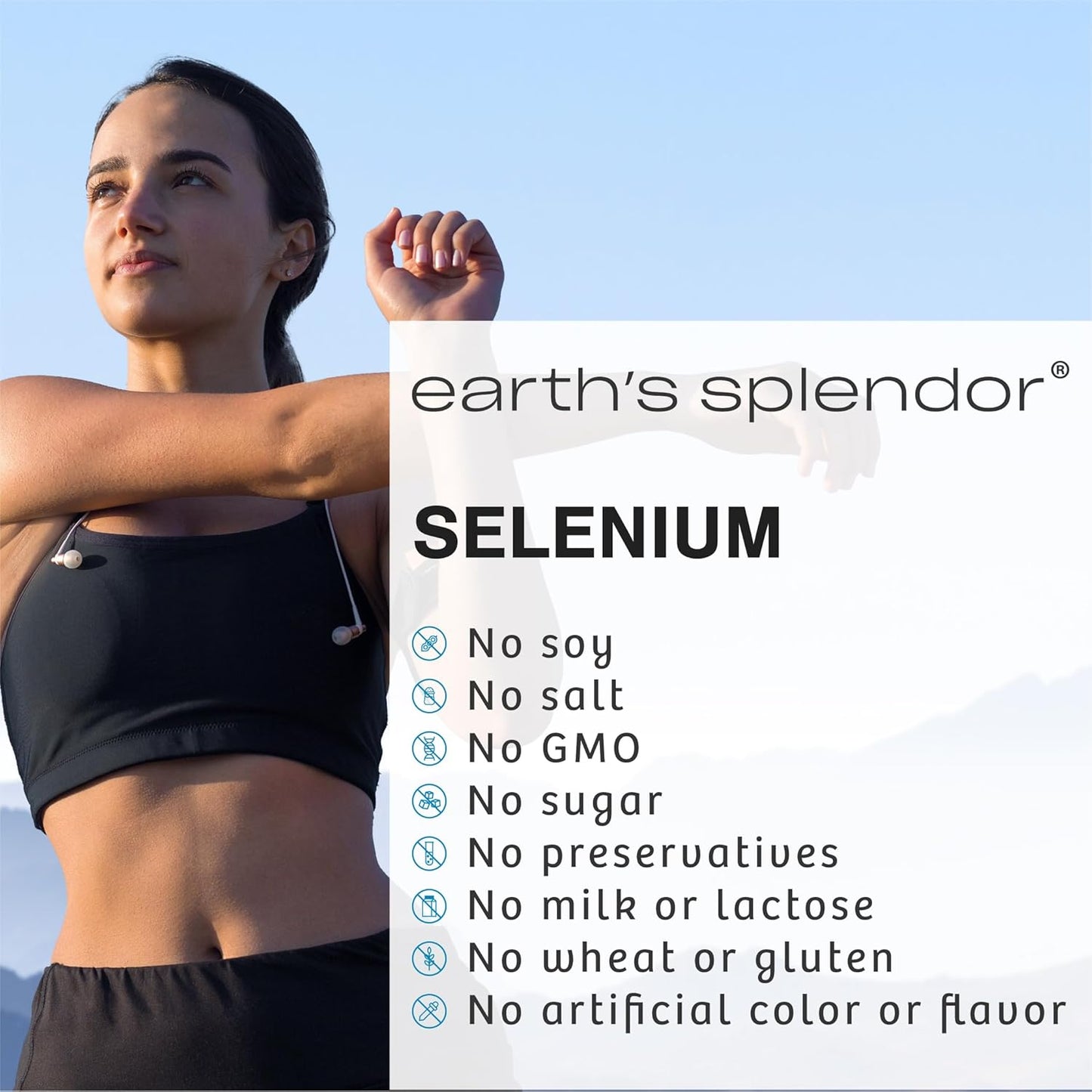 Selenium 200 mcg Supplement for Antioxidant Health and Immune Support - 100 Tablets