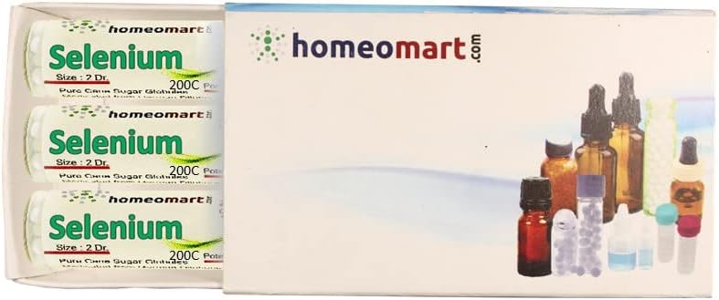 Selenium Homeopathy Pellets (Pills) in 200C Potency - Pack of 3 - Homeomart