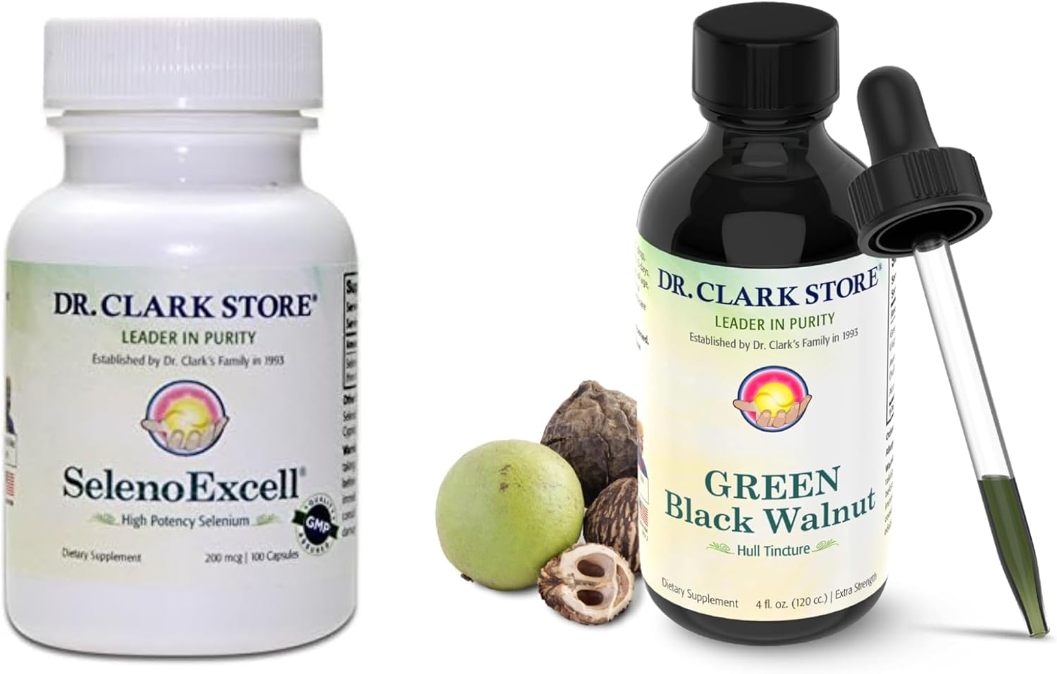 SelenoExcell Selenium Supplement with Green Black Walnut - 100 Capsules by Dr. Clark Store