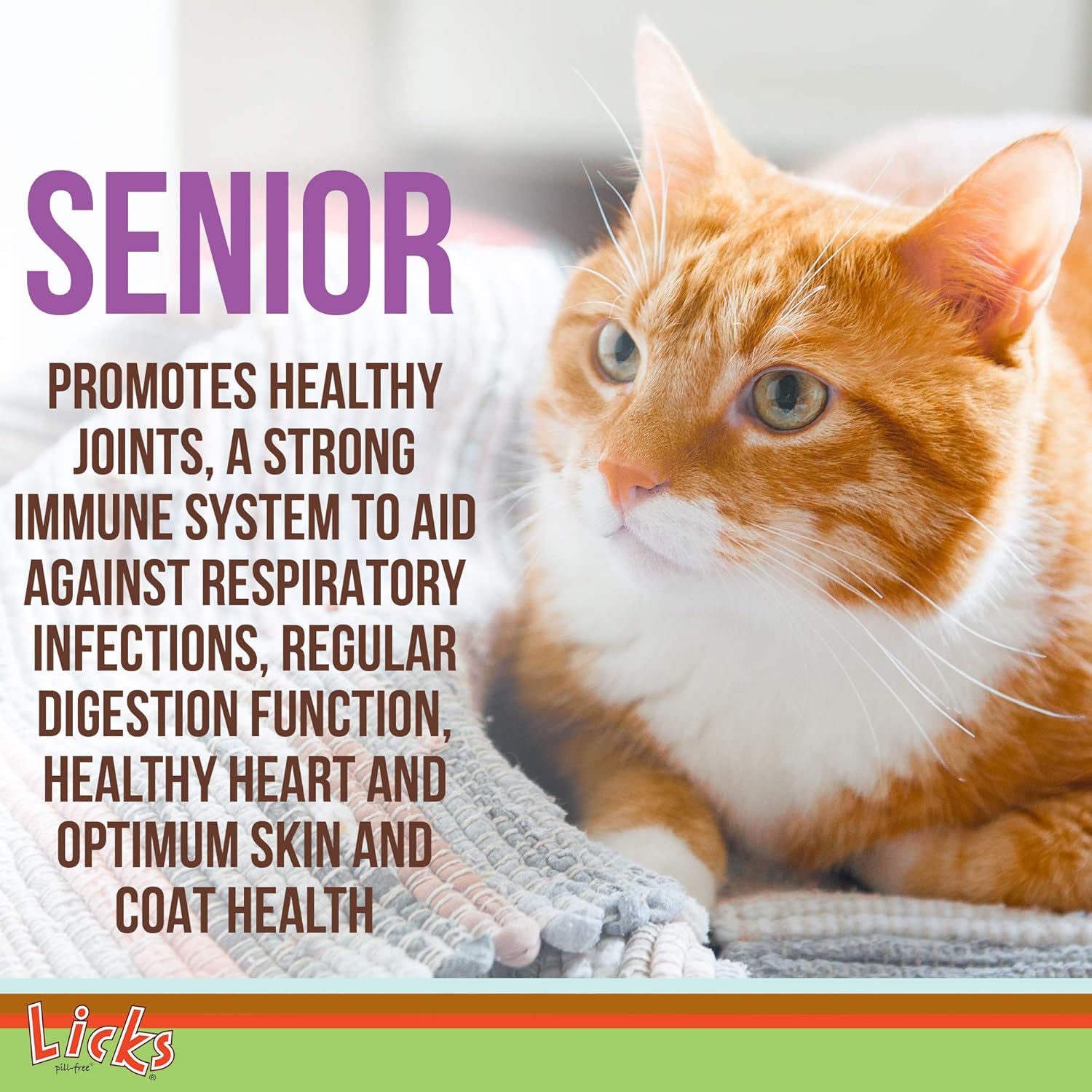 Senior Cat Gel Packets - Joint Support, Digestion, Immunity, & Heart Health Supplements for Older Cats - 10 Pack