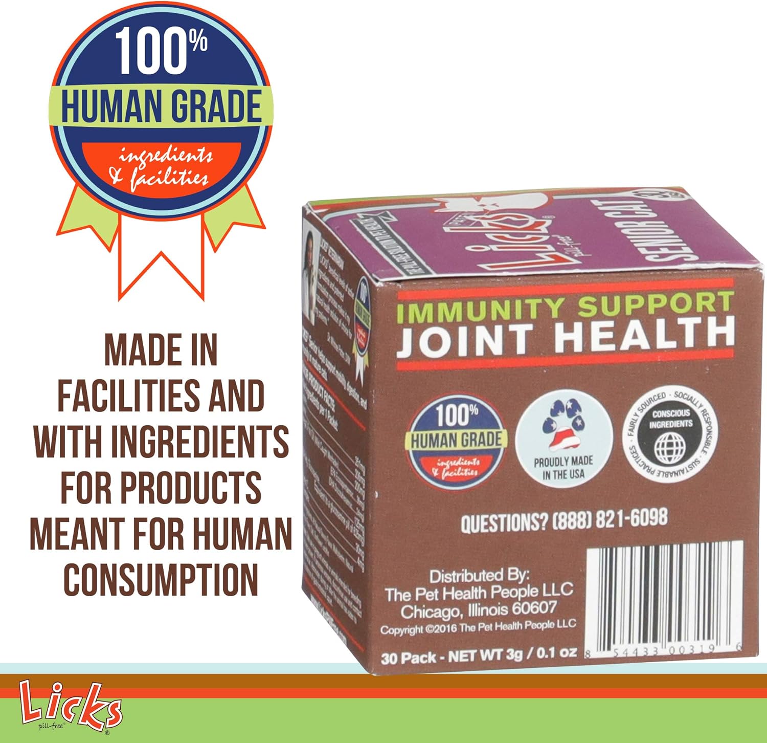 Senior Cat Joint Support & Digestion Supplement - Immunity & Heart Health Vitamins - Pill-Free Gel Packets - 30 Servings