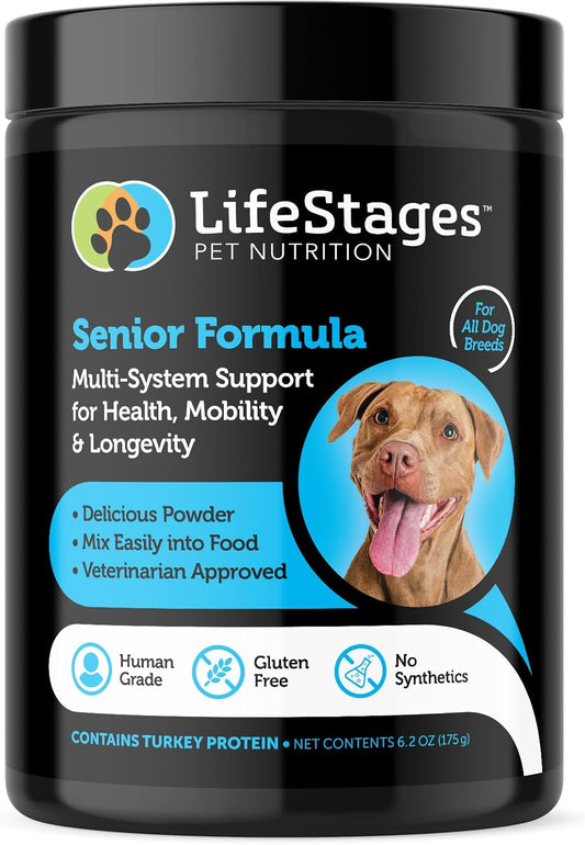 Senior Dog Formula with Hip & Joint Support, Cognitive Health, and Healthy Skin & Coat - Natural Ingredients - Vet Approved