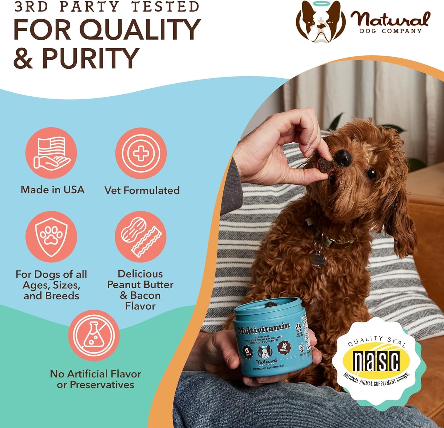 Senior Dog Immune Support Bundle: Multivitamin Chews & Atlantic Salmon Oil - Joint Care & Cognitive Health - 90 Chews + 16oz Oil