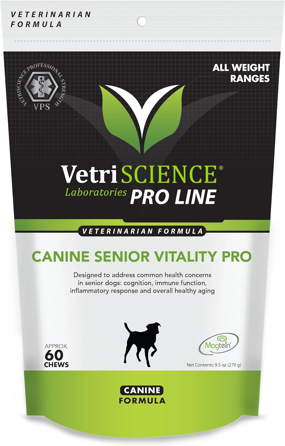 Senior Dog Multivitamin for Immune & Metabolic Support - Brain Health & Aging Formula - 60 Chews