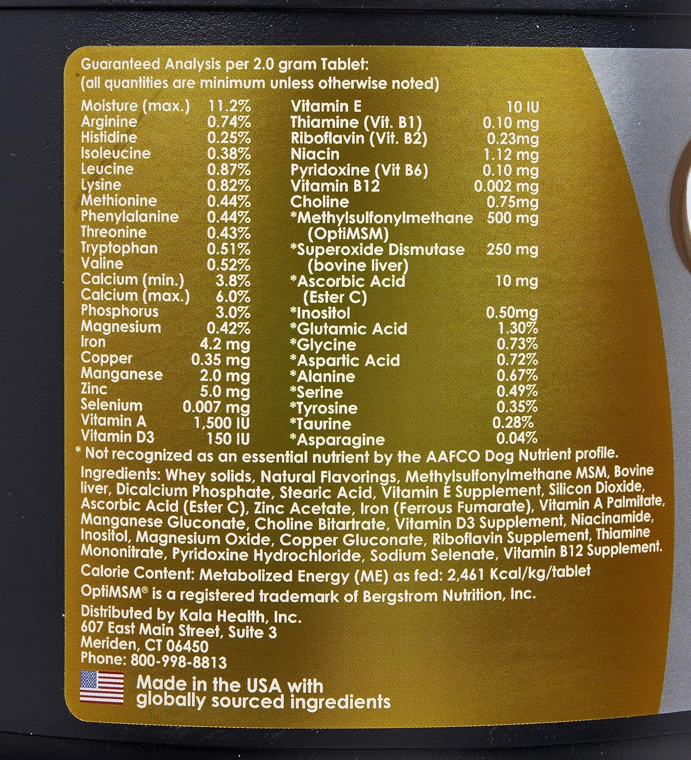 Senior Dog Multivitamin with Hip & Joint Support, Healthy Skin & Coat - Antioxidants, Amino Acids, Vitamins & Minerals - 350 Count