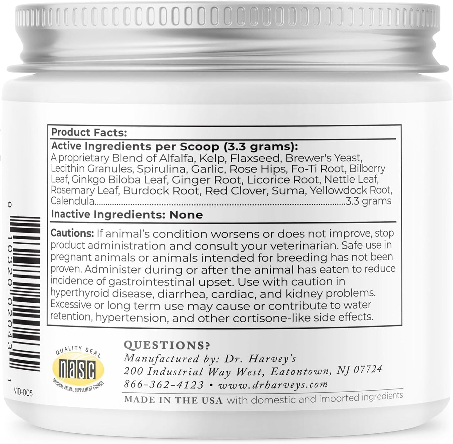 Senior Dogs' Golden Years Herbal Supplement by Dr. Harvey - 7 Oz