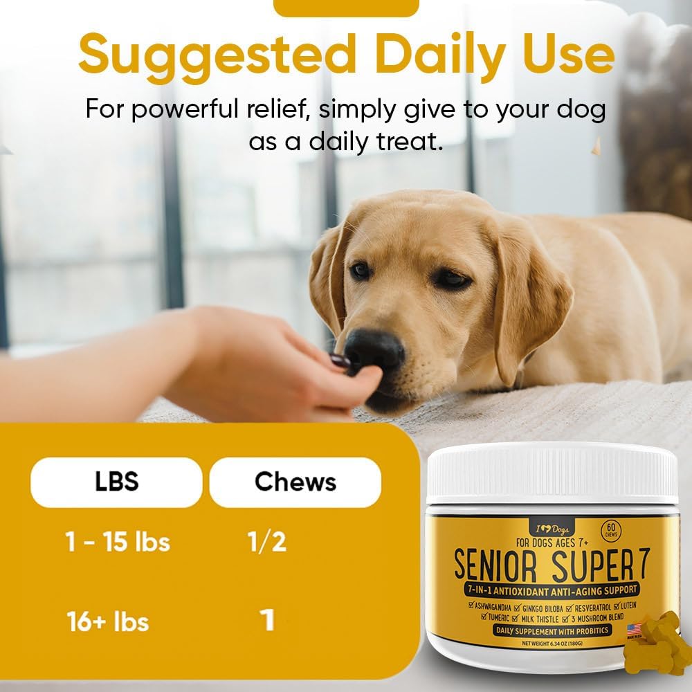 Senior Super 7 Dog Multivitamin with Anti-Aging Support