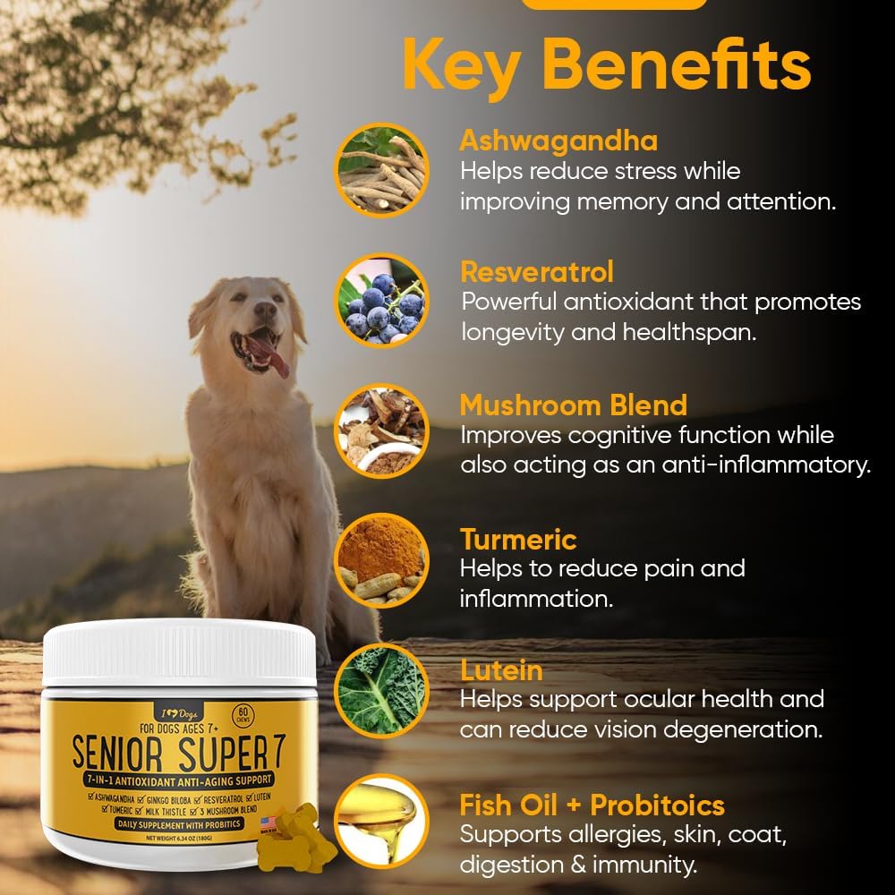 Senior Super 7 Dog Multivitamin with Anti-Aging Support