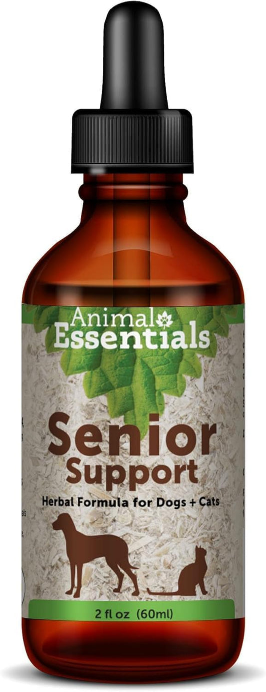 Senior Support Herbal Supplement for Dogs & Cats - Milk Thistle for Kidney Support - 2 Fl Oz