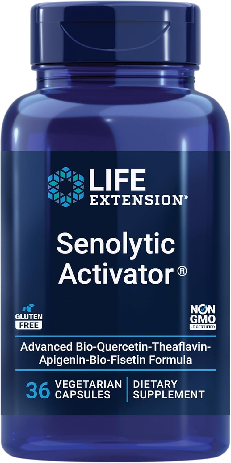 Senolytic Activator with Quercetin, Fisetin, & Bio-Fisetin Capsules for Immune Support, Anti-Aging, Longevity, Cellular & Cognitive Health
