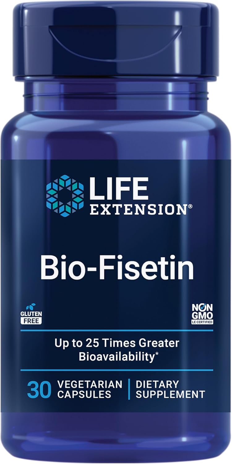 Senolytic Activator with Quercetin, Fisetin, & Bio-Fisetin Capsules for Immune Support, Anti-Aging, Longevity, Cellular & Cognitive Health