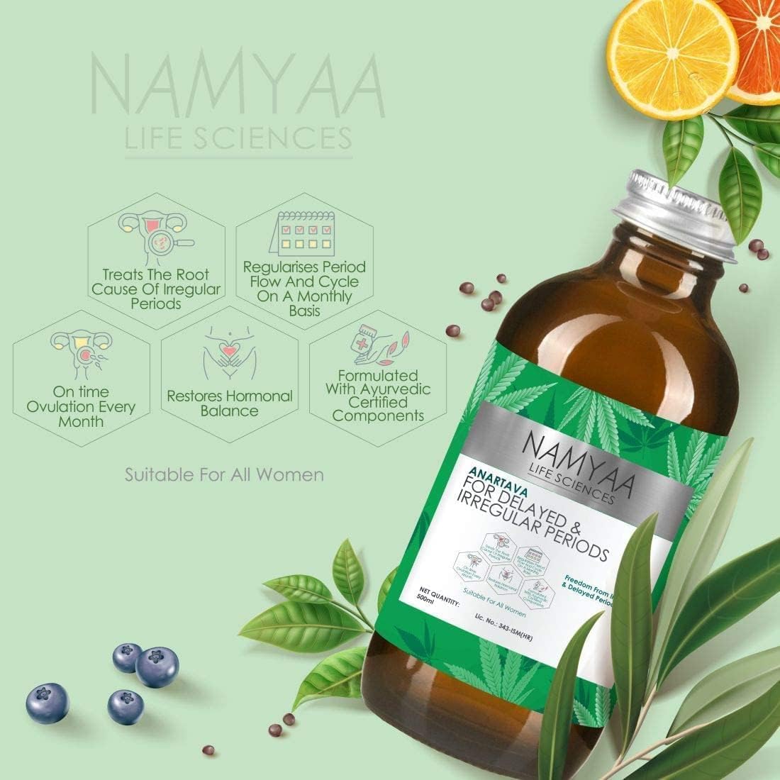 SENTA Namyaa Anartava for Menstrual Irregularities - 500ml White Bottle