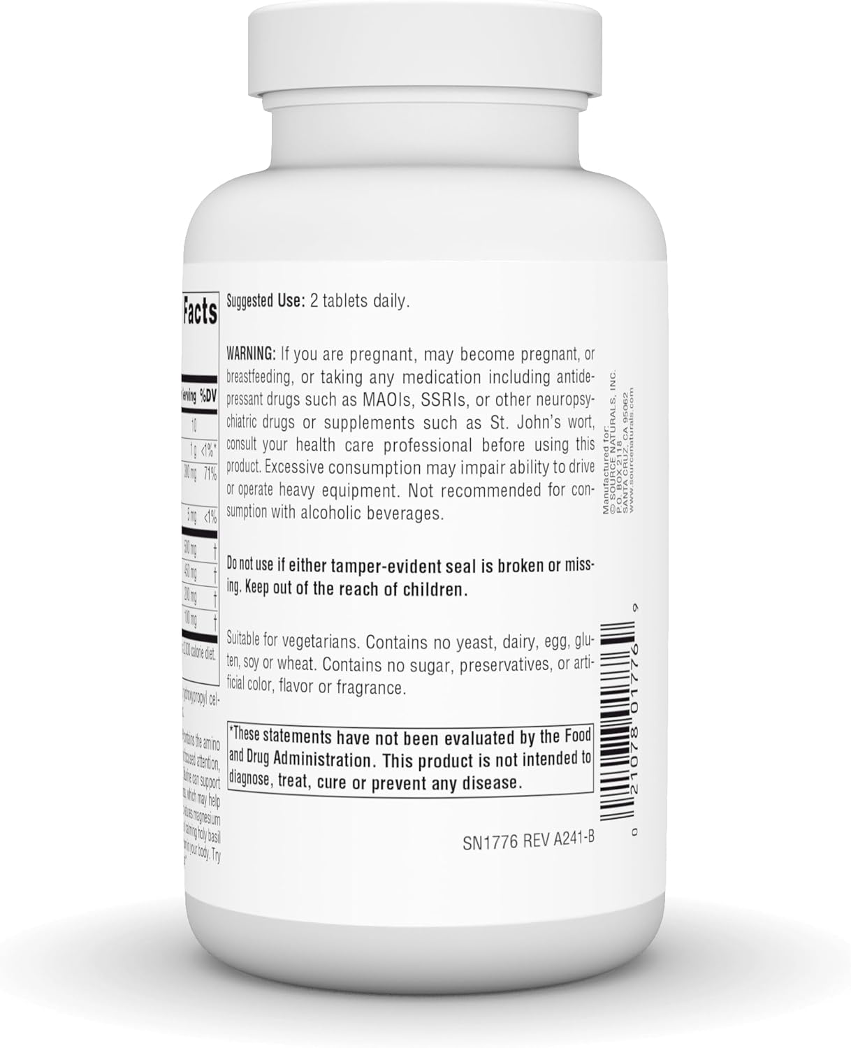 Serene Science L-Theanine with Magnesium and GABA Tablets - 120 Count