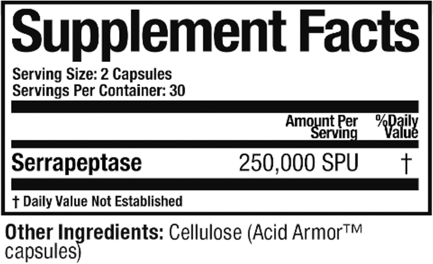 Serretia Serrapeptase Formula for Muscle and Sinus Support - 60 Capsules by Arthur Andrew Medical