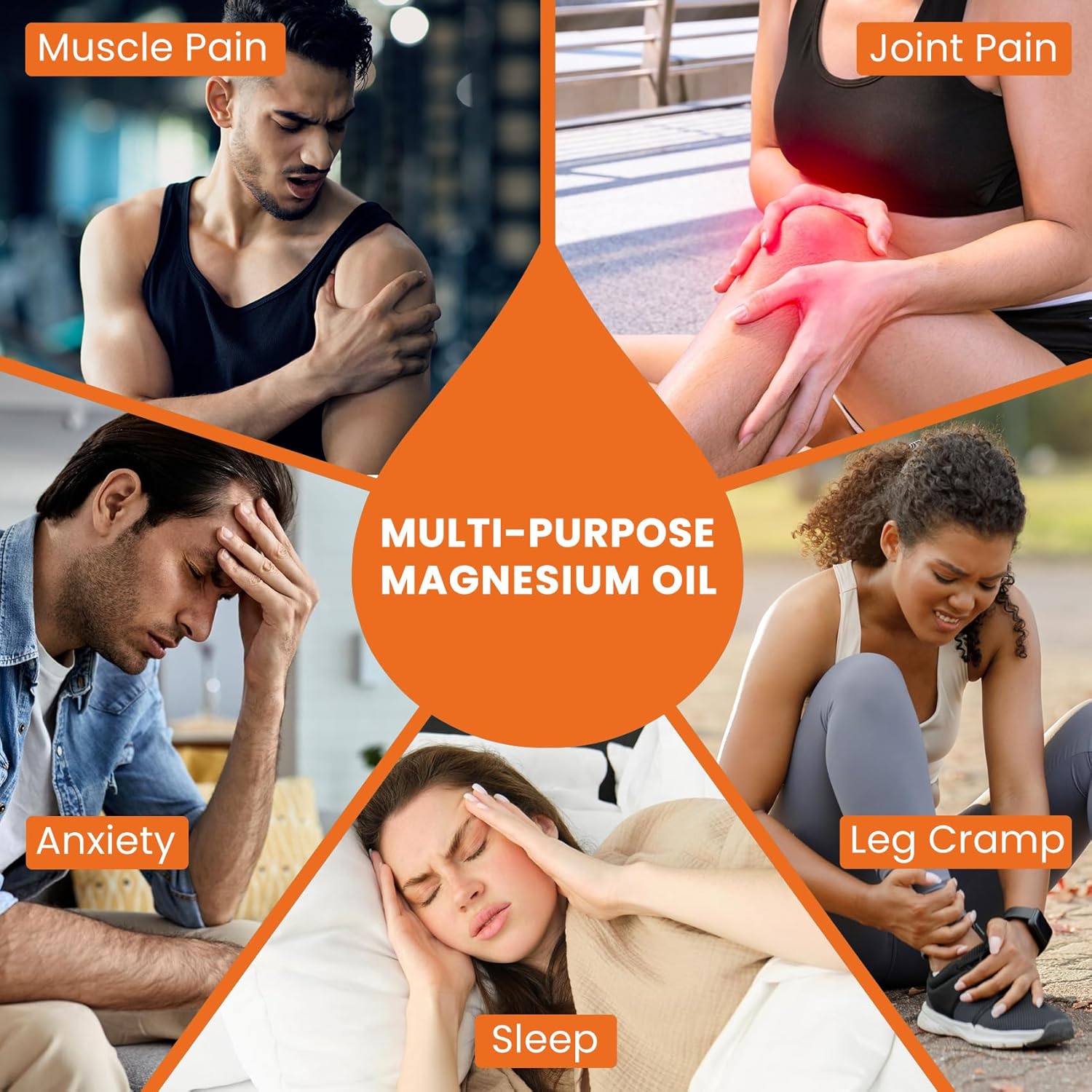 Set of 3 Venture Pal Topical Magnesium Oil Sprays for Feet - Relaxation, Sleep, Muscle Relief, Hair & Skin. Fast Absorption, Non-Greasy. Ideal Gift. - BoostGo Australia