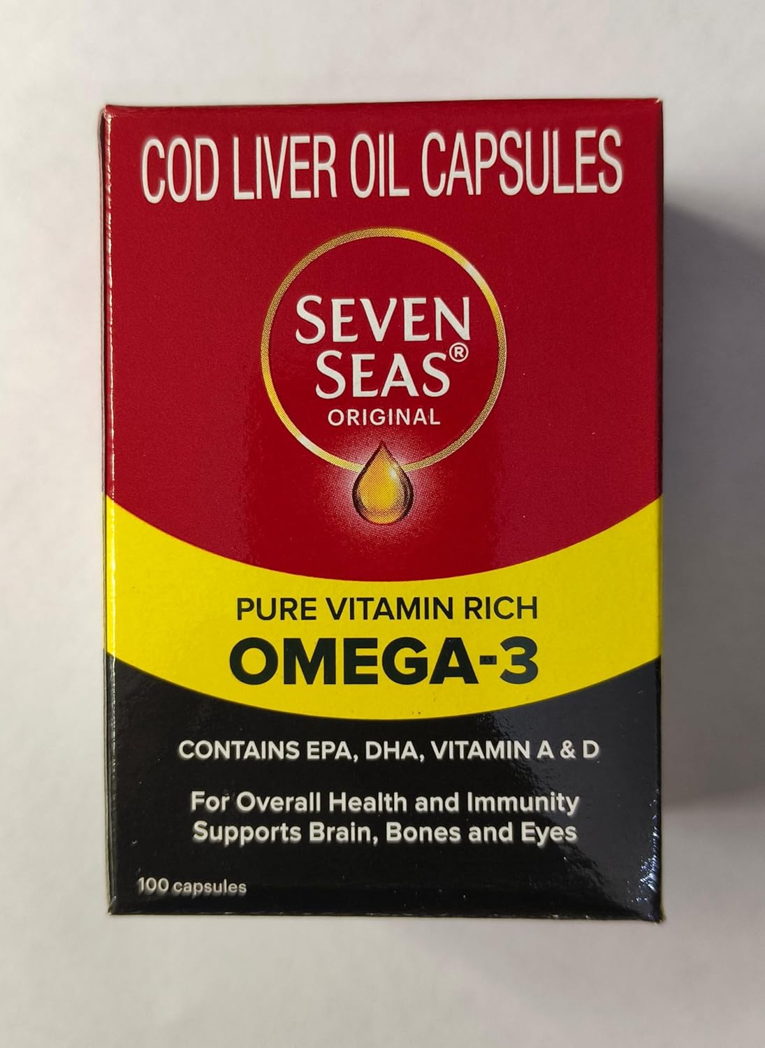 Seven Seas Cod Liver Fish Oil Capsules - Pack of 100