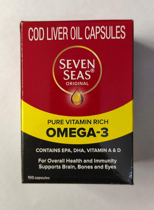 Seven Seas Cod Liver Fish Oil Capsules - Pack of 100