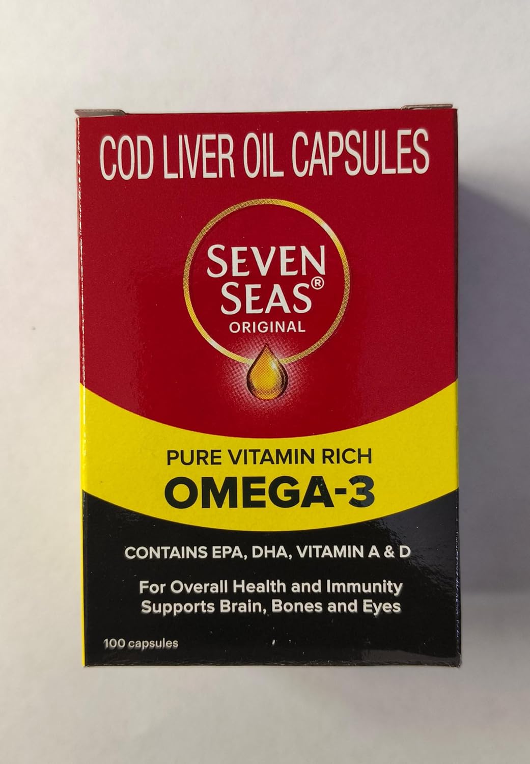 Seven Seas Cod Liver Fish Oil Capsules - Pack of 100
