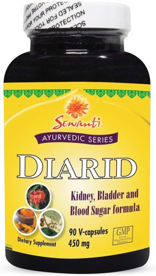 Sewanti Ayurvedic Diarid Capsules - 90 V Capsules with 5:1 Extract of Curcuma Longa, Salacia, Tree Turmeric, Indian Kino Tree