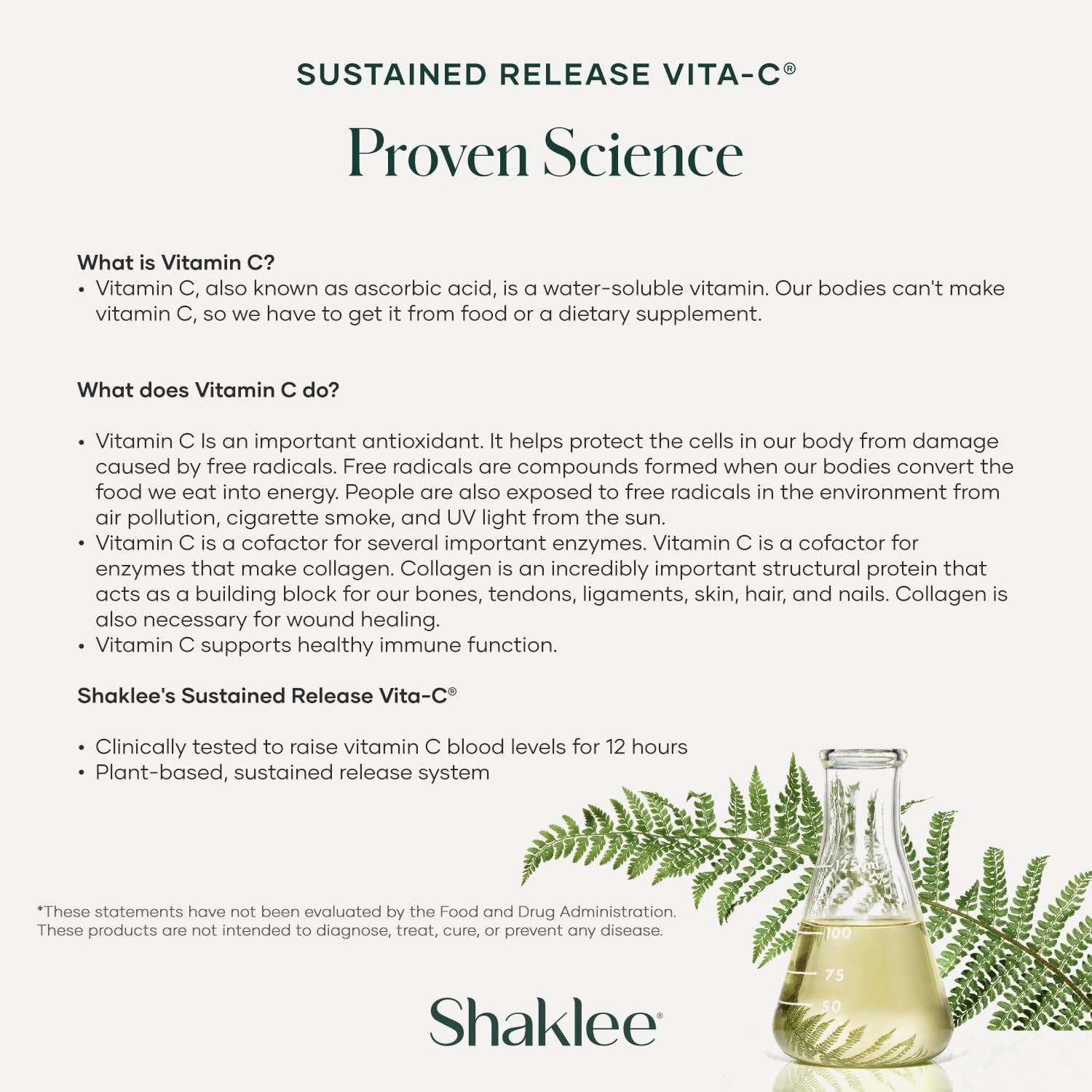 Shaklee Sustained Release Vitamin C 500mg Tablets with Rose Hips and Bioflavonoid Blend - High-Potency Immune Support Formula - 180 Tablets