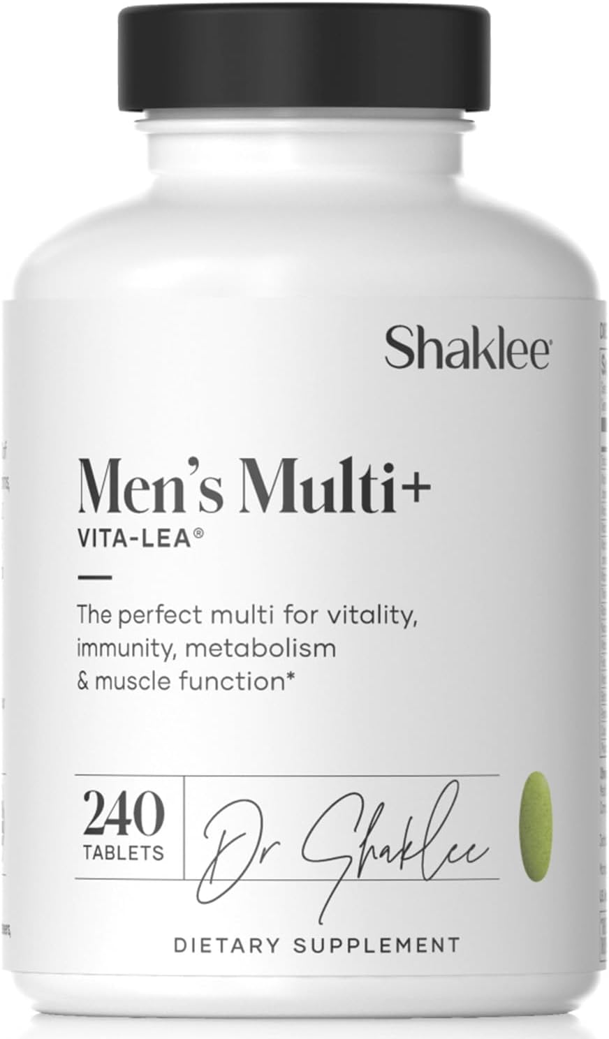 Shaklee Vita-Lea® Men High Potency Multivitamin + Multimineral - Supports Heart, Immune, Bone, Joint Health - Formulated for Men - Includes Vitamin C, D, E - 240 Tablets