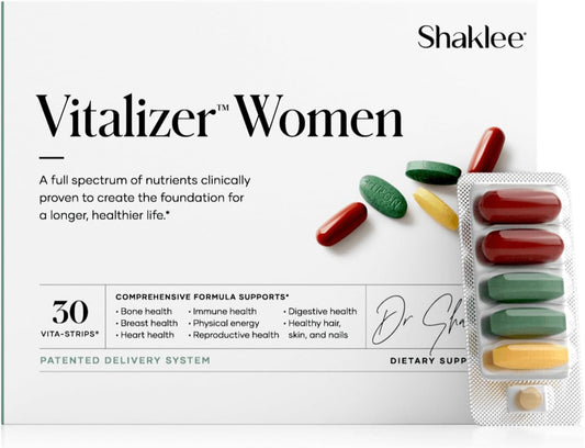 Shaklee Vitalizer Women: Advanced Prenatal/Postnatal Multivitamin with Omega-3 and Probiotics - Supports Heart, Joint, Immune, Bone, Digestive, and Energy - 30 Vita-Strips.