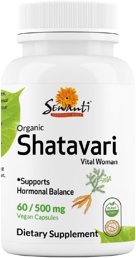Shatavari Capsules for Female Hormonal Balance, Reproductive Health, and Lactation - 60 Vegan Capsules, 500mg