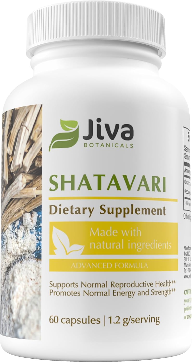 Shatavari Root Powder Extract Capsules - 1200mg - Hormonal Balance Support for Women - Asparagus Racemosus Herb - 60 Caps
