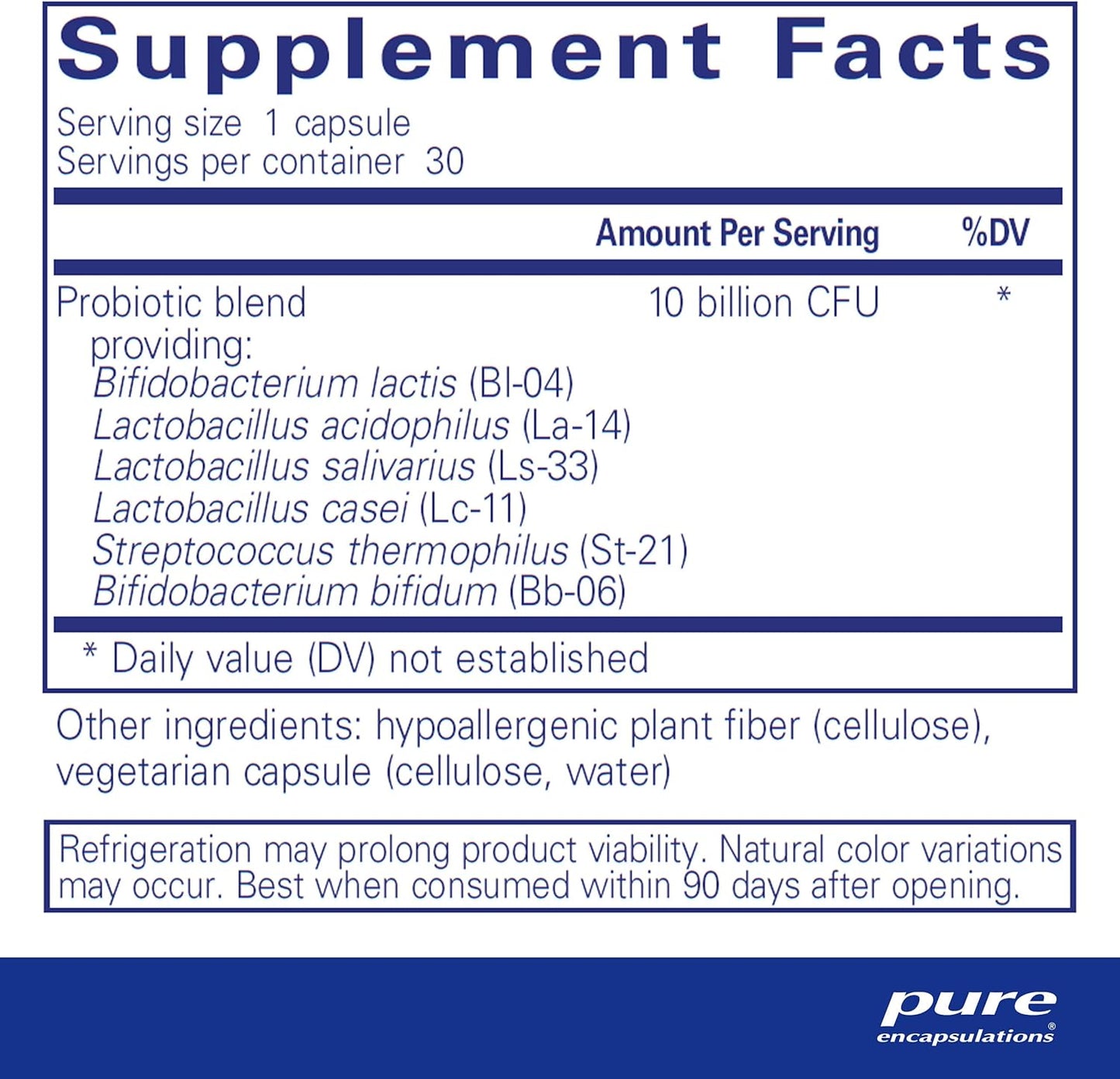 Shelf Stable Probiotic G.I. Capsules for Intestinal & Gastrointestinal Support - Lactobacillus & Bifidobacterium - 30 Count