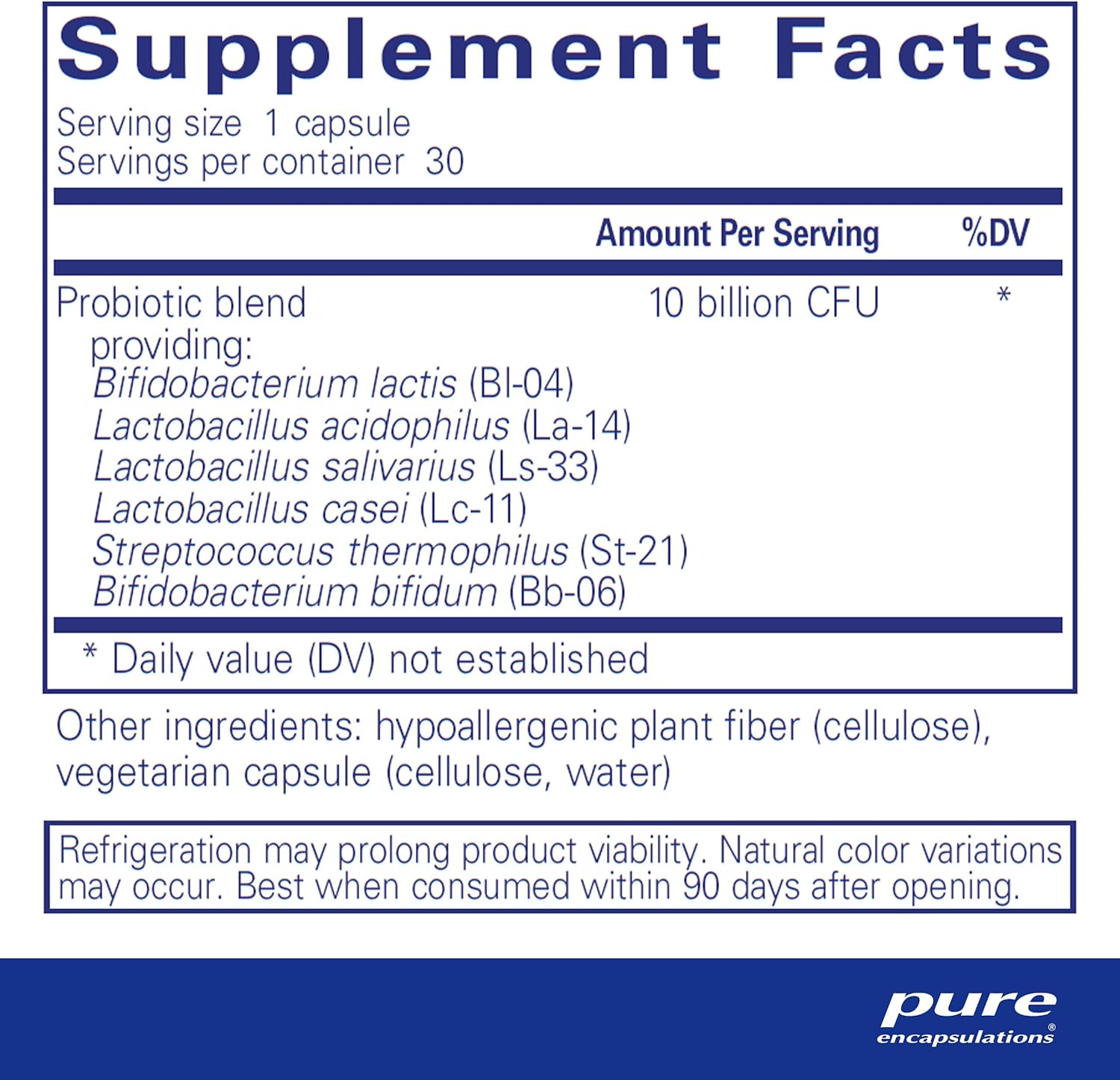 Shelf Stable Probiotic G.I. Capsules for Intestinal & Gastrointestinal Support - Lactobacillus & Bifidobacterium - 30 Count