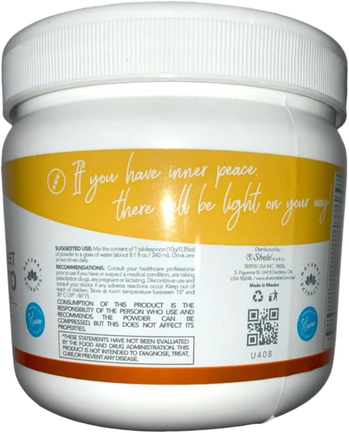 Shelo Nabel Wild Sweet Potato Soy Isoflavones Powdered Premix with Chai Apple Cinnamon Flavors 250g White