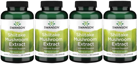 Shiitake Mushroom Extract Capsules 500mg (4:1) - 480 Count