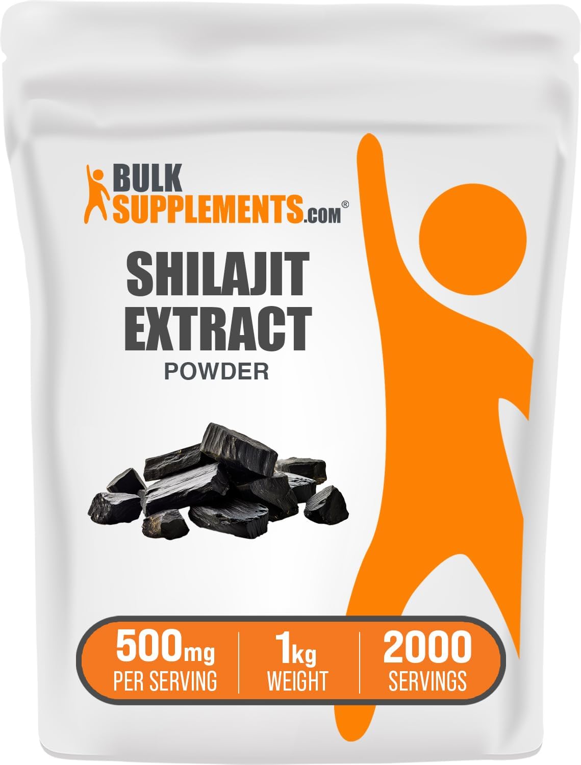 Shilajit Extract Powder - High Quality Fulvic Acid Supplement - Gluten Free, 1kg (2.2 lbs) Pack - BulkSupplements
