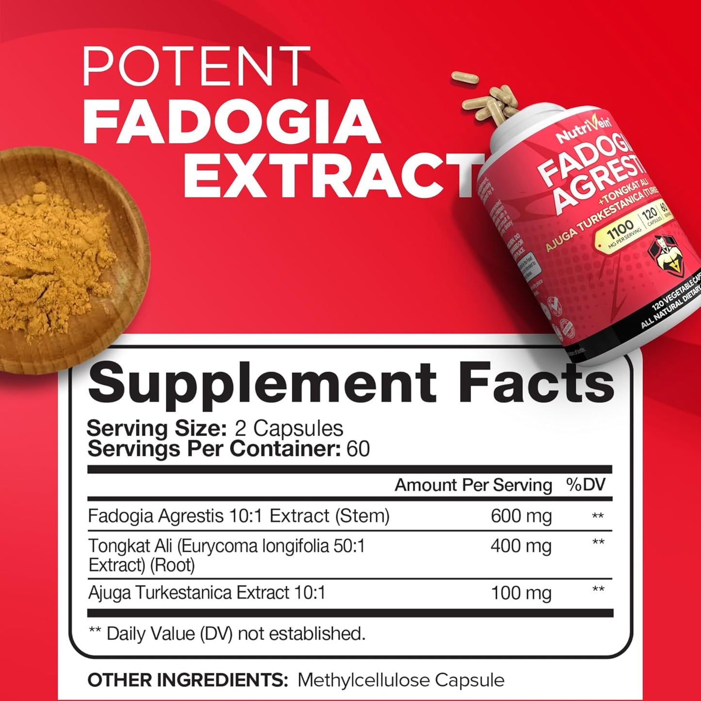 Shilajit & Fadogia Agrestis Supplement Bundle for Performance, Endurance, & Vitality - Nutrivein Premium Capsules for Women and Men